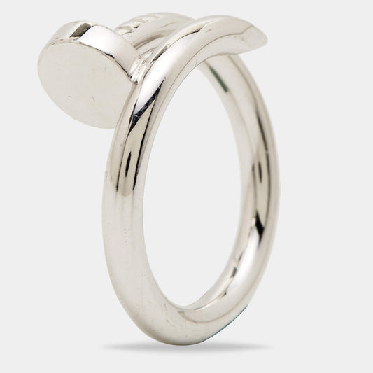 Original Cartier Juste un Clou 18K White Gold Ring Size 51