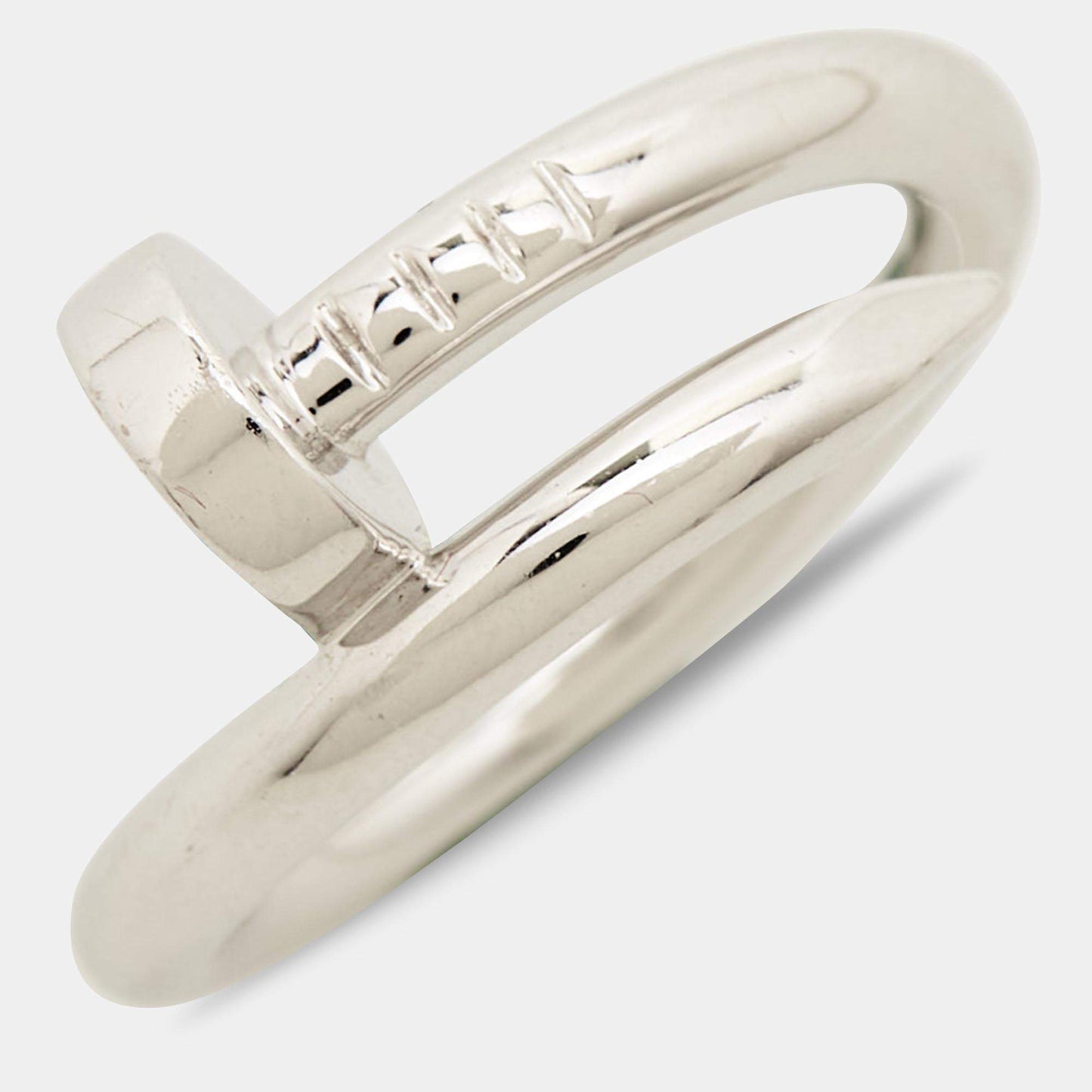 Original Cartier Juste un Clou 18K White Gold Ring Size 51