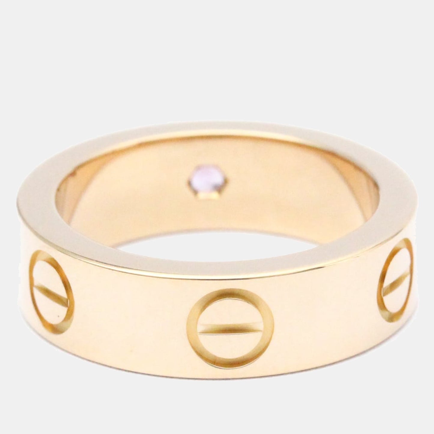 Original Cartier Love 18K Rose Gold Sapphire Ring EU 49