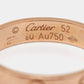 Original Cartier Love 18k Rose Gold Wedding Band Ring Size 52