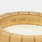 Original Cartier Lanieres 18K Yellow Gold Ring Size 48