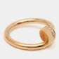 Original Cartier Juste Un Clou Diamond 18k Rose Gold Ring Size 55