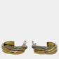 Original Cartier 18K Yellow, Rose, White Gold Trinity Hoop Earrings