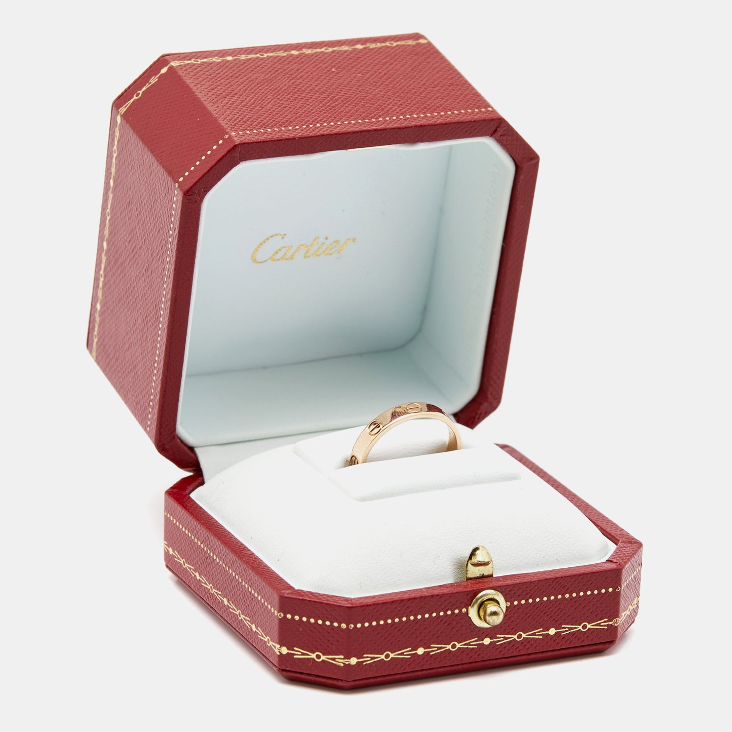 Original Cartier Love 18k Rose Gold Wedding Band Ring Size 54