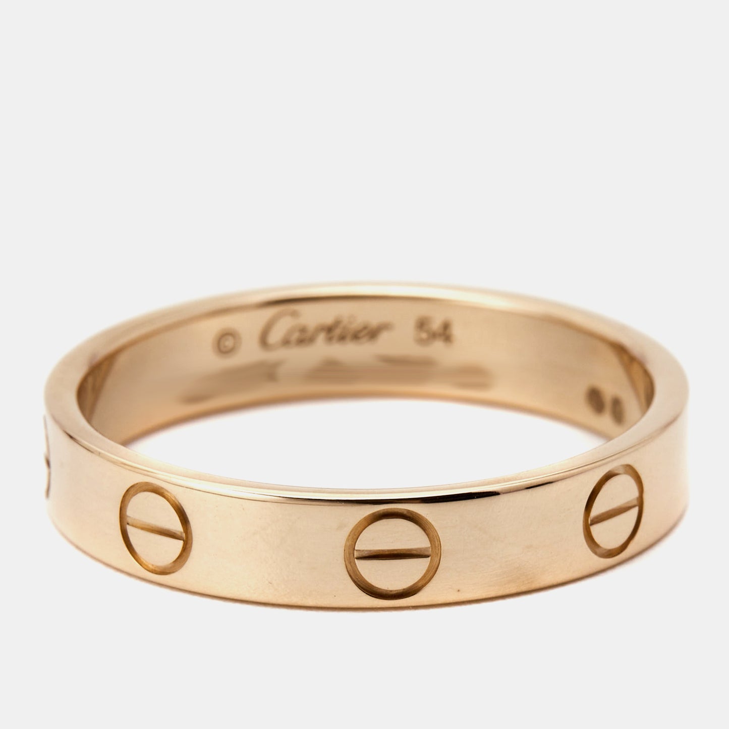 Original Cartier Love 18k Rose Gold Wedding Band Ring Size 54