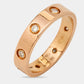 Original Cartier Love 8 Diamond 18k Rose Gold Wedding Band Ring 52