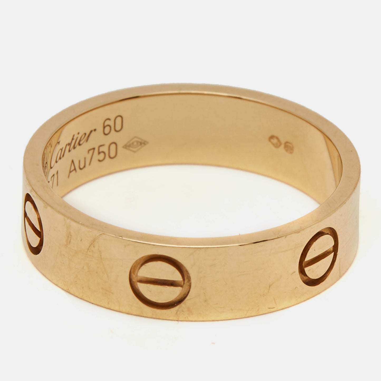 Original Cartier Love 18k Yellow Gold Ring  Size 60