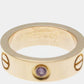 Original Cartier 18K Rose Gold and Sapphire Love Band Ring EU 50