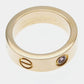 Original Cartier 18K Rose Gold and Sapphire Love Band Ring EU 50