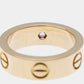 Original Cartier 18K Rose Gold and Sapphire Love Band Ring EU 50