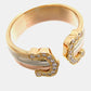 Original Cartier 18K Yellow Gold and Diamond C De Cartier  Band Ring EU 51