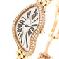 Original Cartier Silver 18K Rose Gold Diamonds Limited Edition Crash 3618 Women's Wristwatch 25 mm