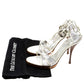 Original Casadei White Leather And PVC Cross Strap Sandals Size 39