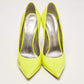 Original Casadei Neon Yellow Patent Leather Blade Pumps Size 38