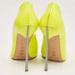 Original Casadei Neon Yellow Patent Leather Blade Pumps Size 38