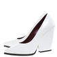 Original Celine White Leather Demi Pointed Toe Wedges Pumps Size 38.5 (Never Used)