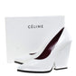 Original Celine White Leather Demi Pointed Toe Wedges Pumps Size 38.5 (Never Used)