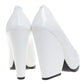 Original Celine White Leather Demi Pointed Toe Wedges Pumps Size 38.5 (Never Used)