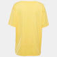 Original Celine Yellow Logo Printed Cotton Knit Oversized T-Shirt L