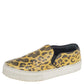 Original Celine Yellow/Black Snakeskin Leather Slip On Sneakers Size 37