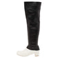 Original Celine White/Black Leather Knee Length Boots Size 39