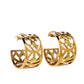 Original CH Carolina Herrera Gold Tone Filigree Hoop Earrings