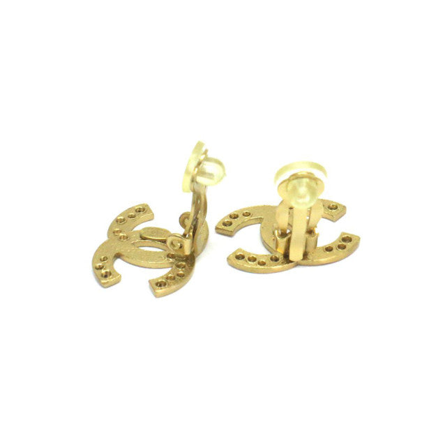 Original Chanel CC Logo Starred Earrings