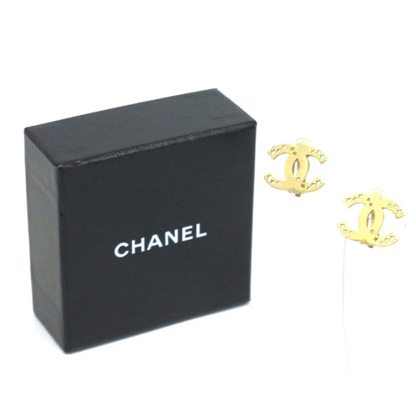 Original Chanel CC Logo Starred Earrings