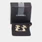 Original Chanel Gold Tone Faux Pearl CC Drop Earrings