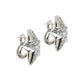 Original Chanel Comete Star Diamond 18k White Gold Stud Earrings