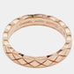 Original Chanel Coco Crush Quilted Motif 18k Rose Gold Mini Band Ring Size 49