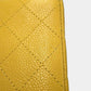 Original Chanel Yellow Caviar Leather Matelasse W Flap W Chain Shoulder bag Size 25