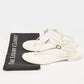 Original Chanel White Leather CC Thong Sandals Size 38