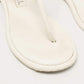 Original Chanel White Leather CC Thong Sandals Size 38