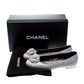 Original Chanel Lilac and White Striped Camellia Ballet Flats Size 39.5