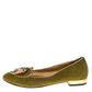 Original Charlotte Olympia Green Suede Capricorn Smoking Slippers Size 37.5