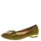 Original Charlotte Olympia Green Suede Capricorn Smoking Slippers Size 37.5