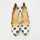 Original Charlotte Olympia White/Black Polka Dot Print Leather Dolly Platform Pumps Size 40