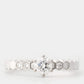 Original Chaumet Bee My Love Solitaire 0.33ct Diamond 18K White Gold Ring Size 51