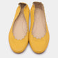 Original Chloe Yellow Leather Scalloped Ballet Flats Size 35