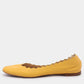 Original Chloe Yellow Leather Scalloped Ballet Flats Size 35