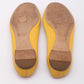 Original Chloe Yellow Leather Scalloped Ballet Flats Size 35