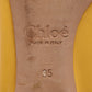 Original Chloe Yellow Leather Scalloped Ballet Flats Size 35