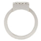 Original Chopard Happy Diamonds Icon Diamond White Gold Square Ring Size 52