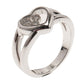 Original Chopard Happy Diamonds Heart 3 Diamonds White Gold Ring Size 53