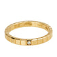 Original Chopard Ice Cube 1 Diamond 18K Yellow Gold Band Ring Size 52