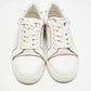 Original Christian Louboutin White Leather and PVC  Trimmed Fun Vieira Trainers Size 34.5