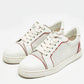 Original Christian Louboutin White Leather and PVC  Trimmed Fun Vieira Trainers Size 34.5