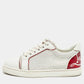 Original Christian Louboutin White Leather and PVC  Trimmed Fun Vieira Trainers Size 34.5