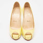 Original Christian Louboutin Yellow Patent Leather Very Prive Pumps Size 37.5